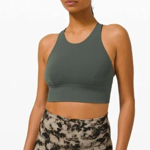 Lululemon Long-Line Bra Smoked Spruce Size 4 NWT - Picture 1 of 11